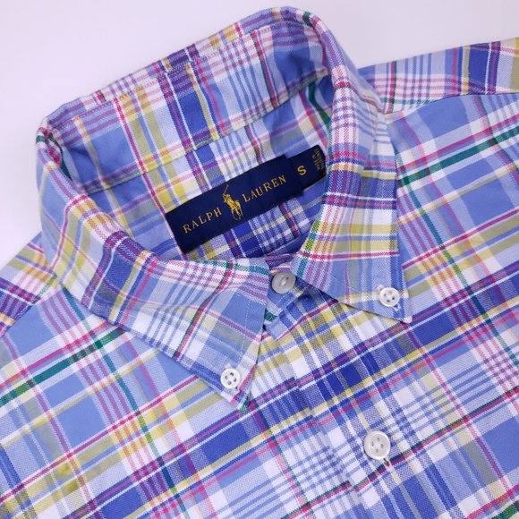 Ralph Lauren Small Shirt Multicolor Blue Checked M - Picture 5 of 12